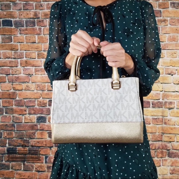 Michael Kors Kellen satchel Xs vanilla gold bag - Picture 4 of 8